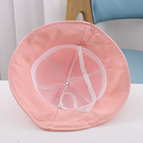 1-3 År Gammel Sød Kærlighed Drenge og Piger Spand Hat Baby Hat Børn Baby Solhat Pink 48-50cm (1-3 years old)