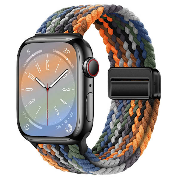 Klockarmband för Apple Watch iWatch S1-S9:38/40/41/S10:42MM metall inre magnetiskt spänne kamouflage sju färger