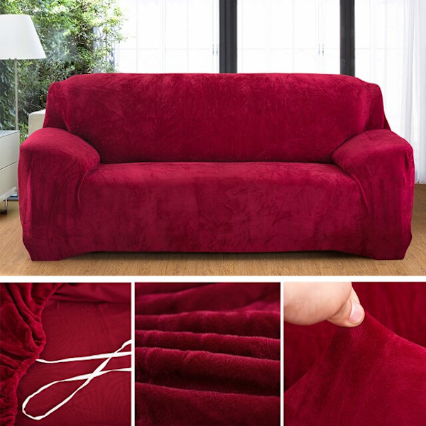 Muhkea paksu sohvanpäällinen olohuoneeseen, säädettävä elastinen kulmasohvan päällinen, osioitu liukuestepäällinen, sisustus, sohvan lepotuolin päällinen Color 2 1-seater(90-140 cm)