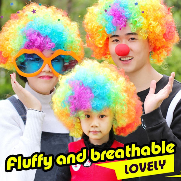 Rolig clownperuk med mössa Fans explosiv huvudperuk dansbar bröllopsfest klänning performance rekvisita peruk Rolig fluffig Gold