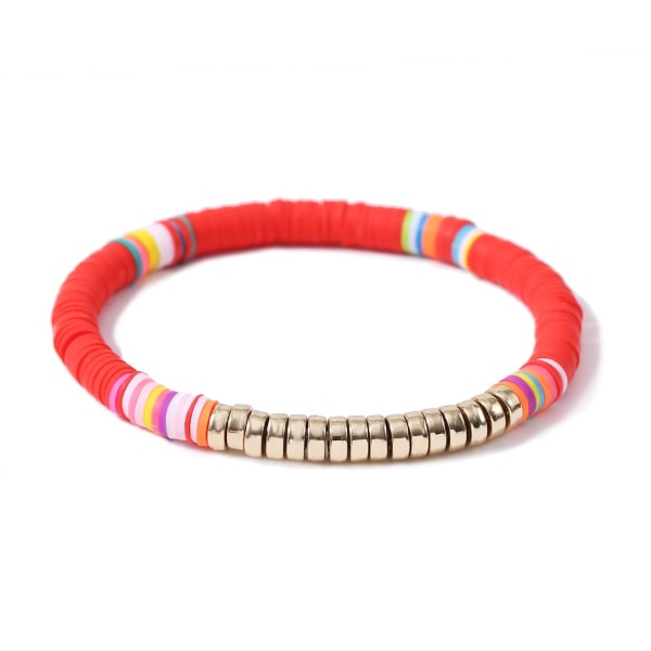 Armband Multicolored Tofs Polymerlera Skal Bohemiskt Armband S2008-1 mixed color CCB