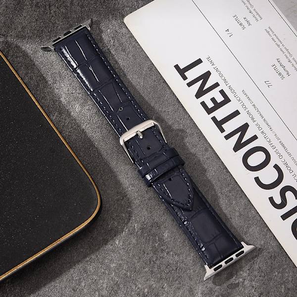 Kellon ranneke Apple Watch iWatch S10 42mm Erikoistumman sininen Bamboo pikalukitus