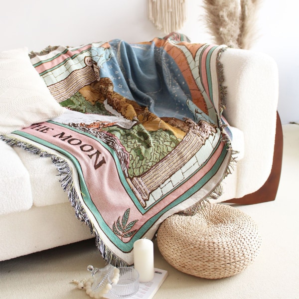 Afslappede Tæpper Tæppe Dekoration Sol Tæppe Tæppe Sofa Fritid Tæppe Enkelt Tapestry Sofa Tæppe Kastetæpper XT07-4 130X150CM