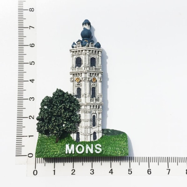 Belgien Gent Landmärke Byggnad kylskåpsmagneter Turism souvenir Målade magnetiska Kylskåpsdekaler Samling Dekoration Mons
