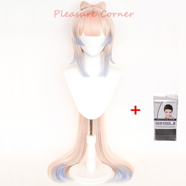 Genshin Impact Kokomi Cosplay Paryk Gradient Blandet Farve Varmebestandig Paryk Cosplay Karnevalskostume Cosplay Rekvisitter Pre Styled N Wig Cap Simulated Scalp