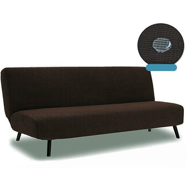 Vanntett sovesofa trekk jacquard ensfarget spandex stue stretch altomfattende sofaputetrekk uten armlener 6251-9 150-210cm