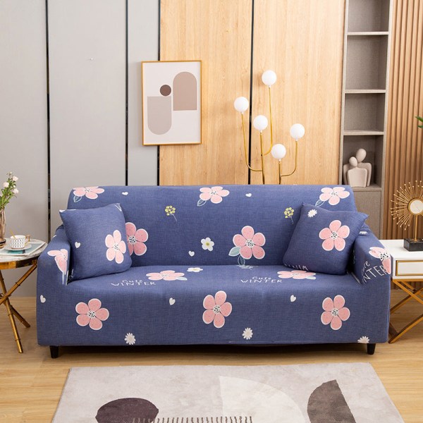 Tyg soffa Överdrag Kombination Imperial Concubine Single Cover Cover Style Elastic Milk Silk Cover Maple Leaf Single seat: 90-140cm