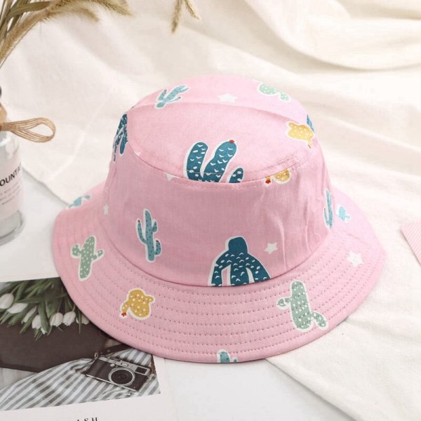 Baby Bucket Hatt Barn Sommarhattar för Pojkar Dinosaurie Tryck Panama Hatt Barn Fiskarhattar Flickor Strandhatt Casquette Dinosaur 1 One Size(47-50cm)