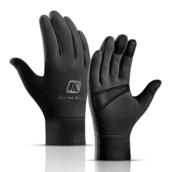 Vinterhandskar Herr Touchscreen Halkfria Unisex Vattentäta Vindtäta Varma Cykelhandskar Mode Dragkedja Sporthandskar Style5-Grey L