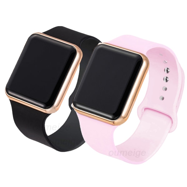 Digitaaliset rakastavaisten kellot pariskunnan kello urheilu rakastavaisten rannekellot LED digitaalikello miehille naisille ylellinen elektroninen kello Pareja Black Pink Rose Gold