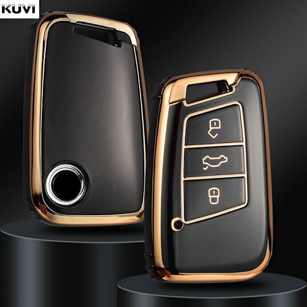 Nyt TPU Bilnøgle Etui Cover Taske Til Passat B8 Magotan Til Skoda Superb A7 Kodiaq Seat Skal Fob White