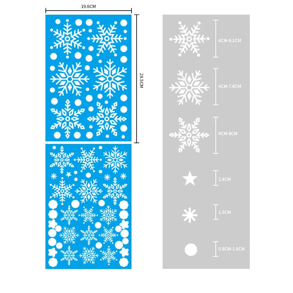 Jul Glasdekaler Heminredning Ornament Jul Snöflinga Jultomte Dörr Butiksfönster Dekal Nyår Juldekoration 3