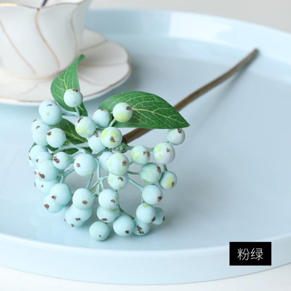 Buntede Grener Fu Lu Guo Hill Frukt Dekorativ Blomsterarrangement Tilbehør Jul Små Bær Pink Green