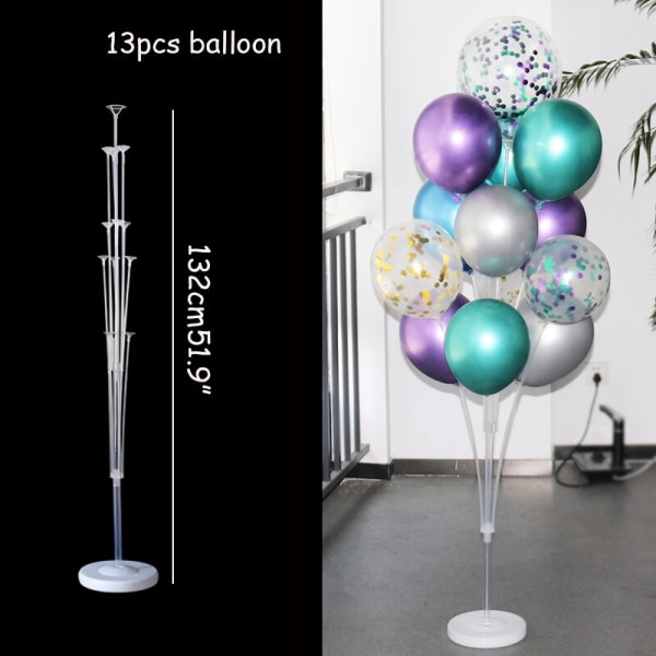 7/11/19 Rörballonghållare Ballonger Stativ Kolumn Konfettiballong Barnfödelsedagsfest Baby shower Bröllopsdekorationstillbehör 2set 7tube stand C