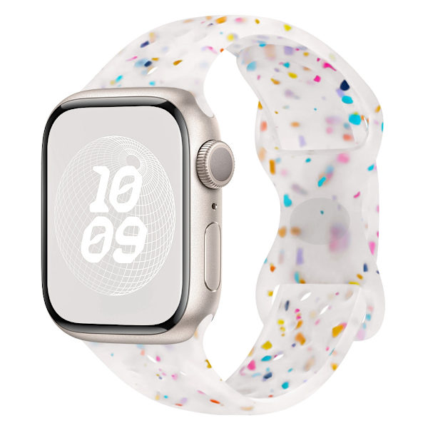 Klockarmband för Apple Watch iWatch 38/40/41/10 generation 42MM universal jelly vit