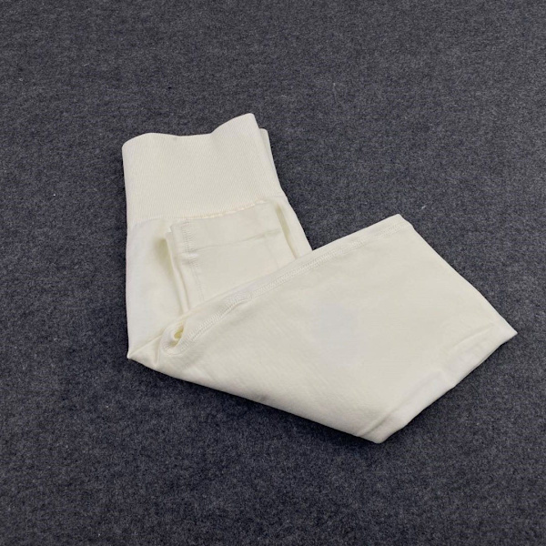 Yoga Set Träningsshorts Sportkläder Fitness Ensembler Sportkläder Damkläder White legging long M