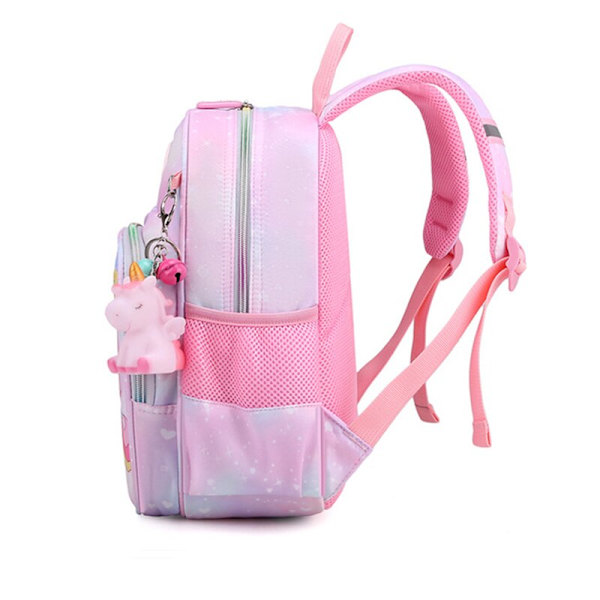 Enhörningsryggsäck för flickor Tecknad Rosa Prinsessa Skolväskor Barn Portföljer Förskola Bokväska Mochila Infantil Escolar Pink