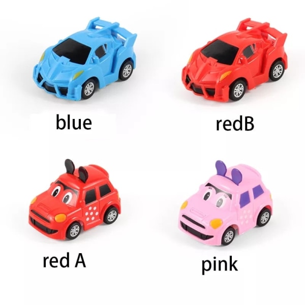 Mini Tegneserie RC Liten Bil Analog Klokke Fjernkontroll Søt Infrarød Sensing Modell Batteridrevne Leker For Barn Gaver red B