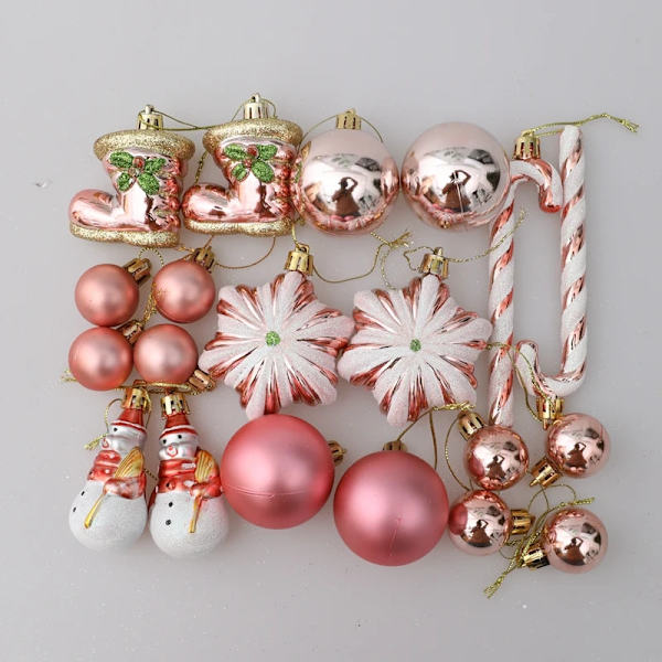 29/20 st Julgranskulor Hängande Prydnad Godis Käppar Kottar Set Jul Heminredning 2024 Navidad Nyår Red-29pcs