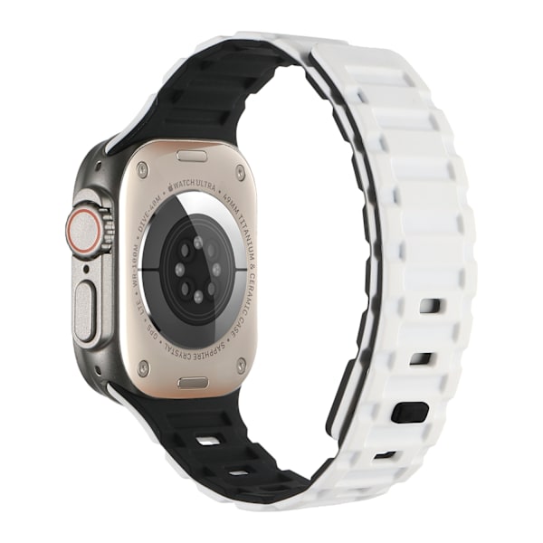 Urrem til Apple Watch iWatch 41/40/38mm hvid med sort