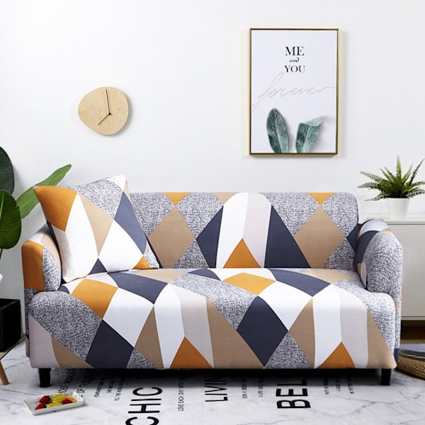 Stretch Rutig Sofföverdrag Elastiska Soffskydd för Vardagsrum funda soffa Stol Sofföverdrag Heminredning 1/2/3/4-sits Color 21 2-seater 145-185cm