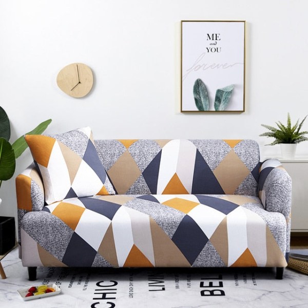 Stretch Rutig Sofföverdrag Elastiska Soffskydd för Vardagsrum funda soffa Stol Sofföverdrag Heminredning 1/2/3/4-sits Color 22 2-seater 145-185cm