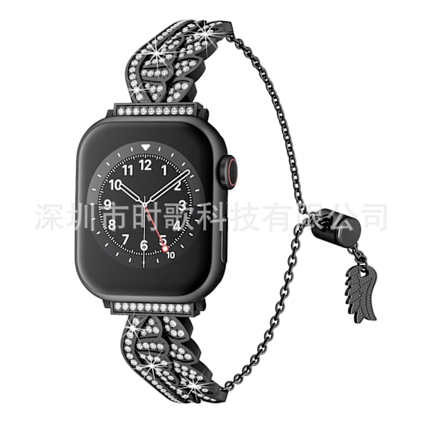 Kellon ranneke Apple Watch iWatch 42/44/45/49/46mm iso kellotaulu musta