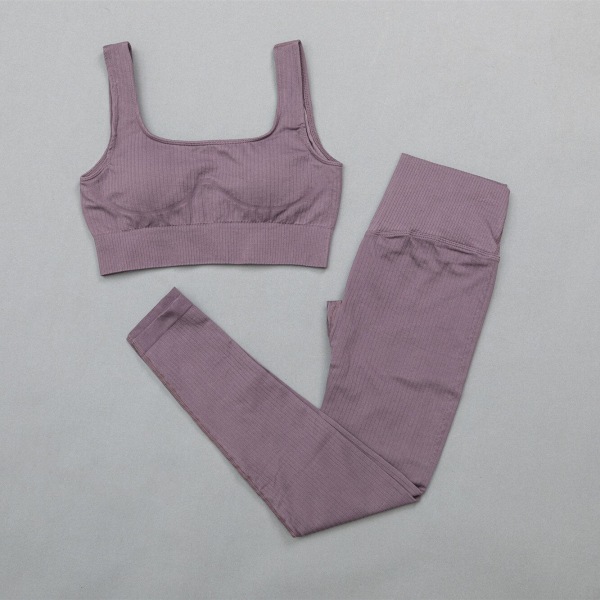 Yoga Suit Fitness Yoga Set Träningskläder Legging BH för kvinnor bra pants pink 1 M