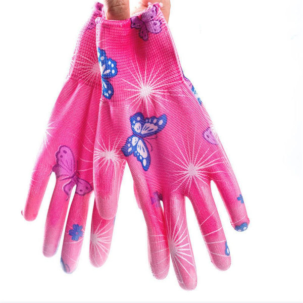1/12 Par Arbeidsbeskyttelse Rengjøringsverktøy Hagearbeid Blomsterhagehansker Sklisikre Husholdningshansker Arbeidshansker purple-1 pair