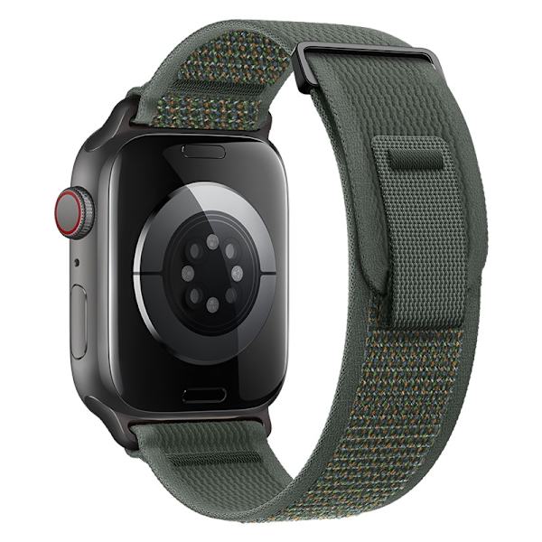 Klockarmband för Apple Watch iWatch 42/44/45/46/49mm grön svart spänne