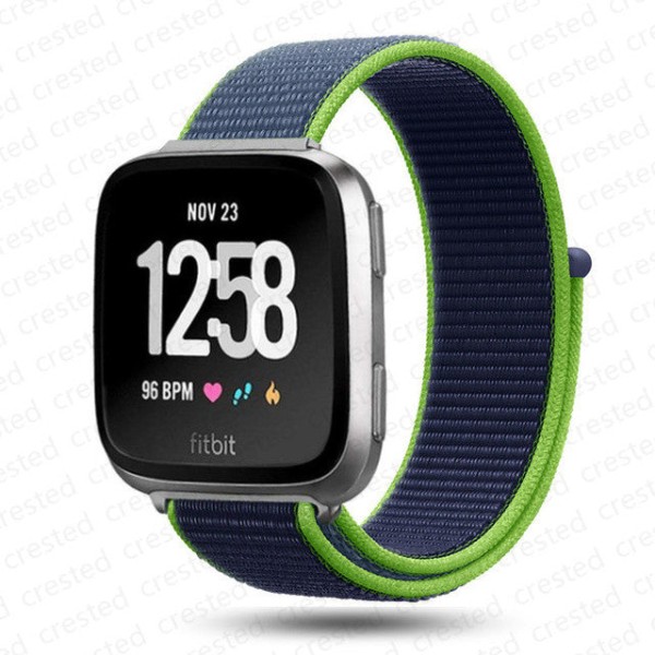 Rem til Fitbit Versa 2 rem correa Smartwatch udskiftning Urrem Nylon Loop Armbånd correa Fitbit Versa 2/Fitbit Libe rem Overseas red black