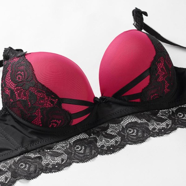 Sexet blondeundertøj til kvinder Push Up BH'er Plus Size B C Cup BH Kvindelig Bralette Sutian Feminino Ropa Mujer Red 90C
