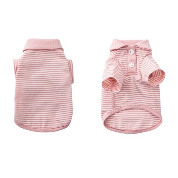 Andningsbara randiga stickad kofta för husdjur, kattkläder Pink stripes XL
