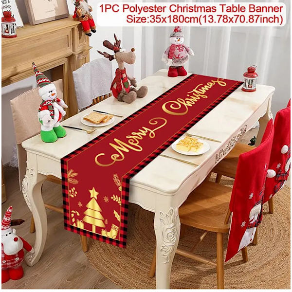 Julbordslöpare God Jul Dekoration för Hemmet Julfest Dekor 2023 Navidad Notal Noel Ornament Gott Nytt År 2024 36