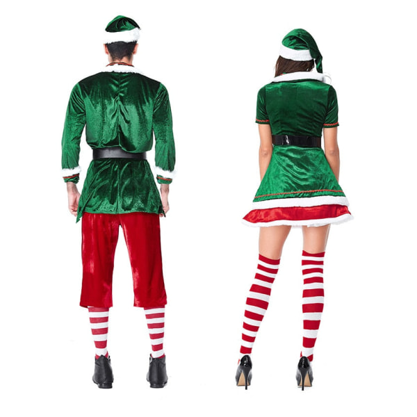 Par älskare Jul Cosplay Jultomten Elf kostym Women