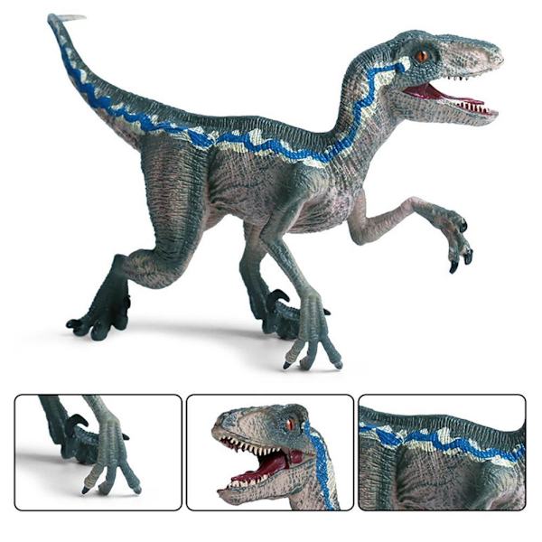 Simuleringsdjurfigur för barn Realistisk Jurassic Dinosaurievärld Modell Leksak Raptor Födelsedagspresent För Pojkar Pedagogisk Red