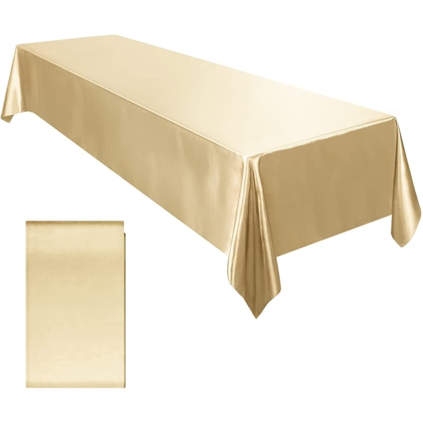 Rektangulär Bröllopsduk i Satin 57x102 tum Ljus Slät Sidenbordsduk för Bröllopsbankett Jubileum Matsalsbordsdekor wine red 145x260cm