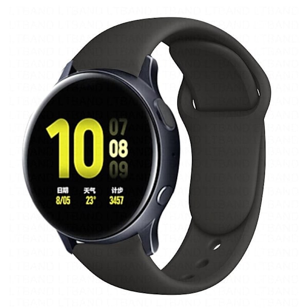 Silikoniranneke Samsung Active 2 -rannekkeelle Gear S3 frontier -rannekoru Galaxy watch 3/46mm/42mm/Active 2 40mm 44mm -ranneke black 18 Gear s3