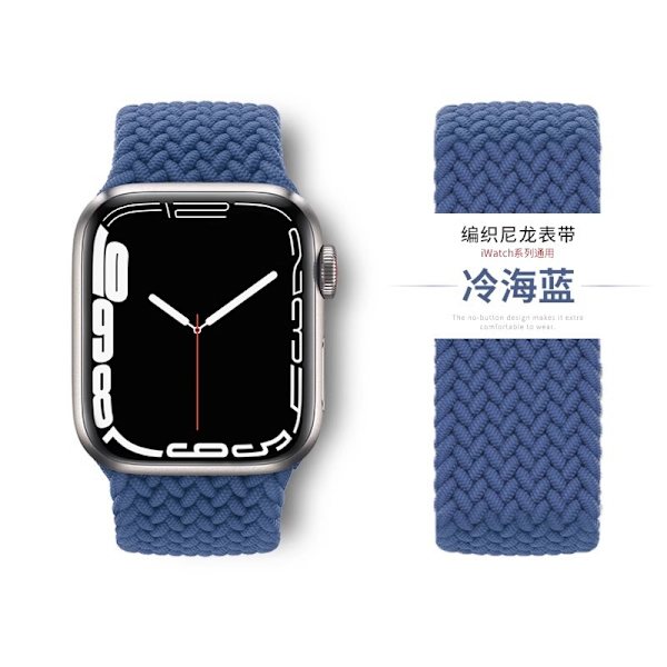 Kellon ranneke Apple Watch iWatch 38/40/41mm L-koko, kylmä merensininen
