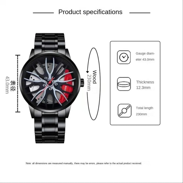 Automatisk urverk Herrklocka Watch Stil Icke-mekanisk watch Quartz Steel  Armband Watch Mode Watch Blue b226 | Blue | Fyndiq