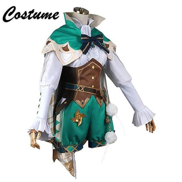 Venti Cosplay Kostymer Game Genshin Impact Barbatos Cosplay Peruk Hatt Kappa Tillbehör Kostym Halloween kostymer för kvinnor män wig S