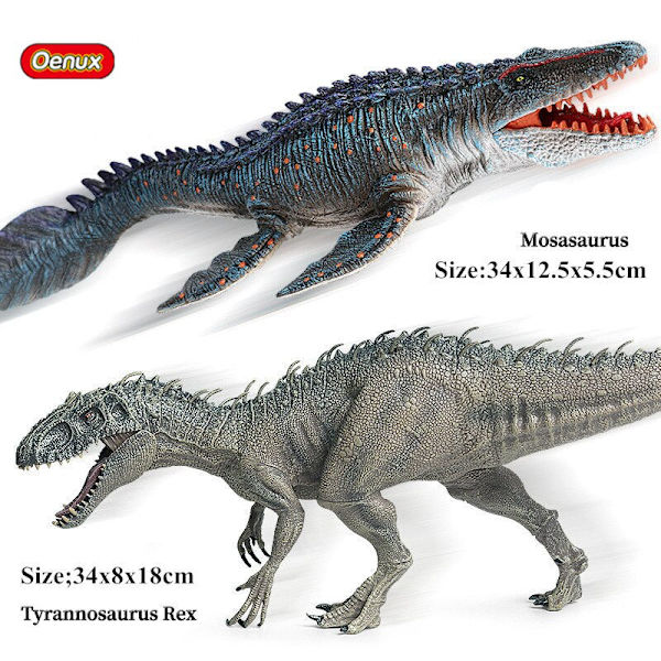 Oenux Original Vild Jurassic Indominus Rex Mosasaurus Actionfigurer Tyrannosaurus Dinossauro Värld Djur Modell Leksak för Barn without box2