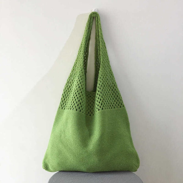 Naisten design-neulekäsilaukut, suuri tilavuus, naisten shopper-laukut, kesän rantakassi, isot käsilaukut, rennot ontot kudotut olkalaukut Khaki