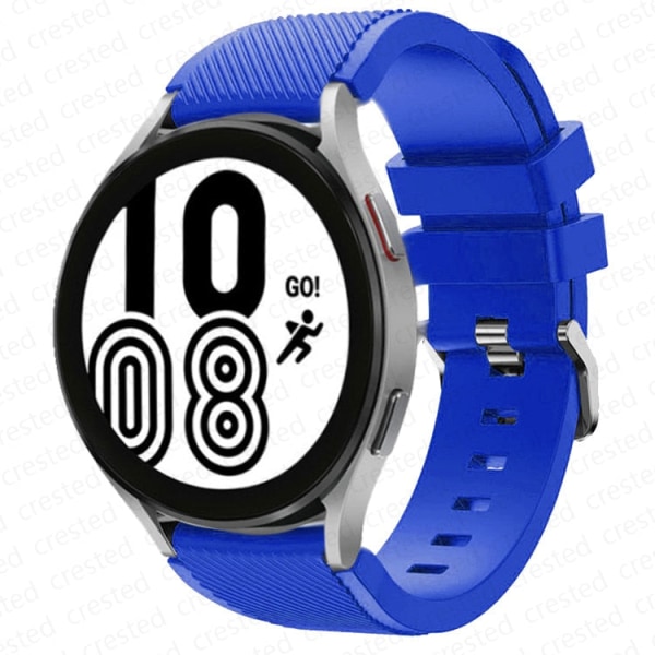 20mm 22mm Band för Samsung Galaxy Watch 4/Classic/3/46mm/42mm/Active 2 Gear S3/S2 Silicone Armband Huawei GT/2/GT2 Pro Trap blue 22mm