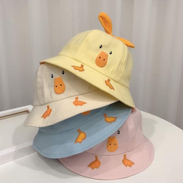 Baby Toddler Barn Pojkar Flickor Anka Tryckmönster Hinkhattar Utomhus Vindtät Solhatt Barn Sommar Cap Tillbehör 309 Blue