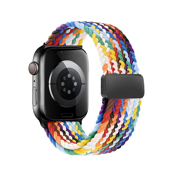 Klockarmband för Apple Watch iWatch S1-S9:38/40/41/S10:42MM metall inre magnetspänne officiell regnbåge
