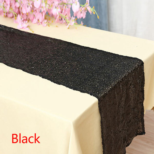 30x180cm Färgglad Paljettbordslöpare För Festduk Bröllop Bordsduk Bordsöverdrag Dekoration Bordslöpare dark gold