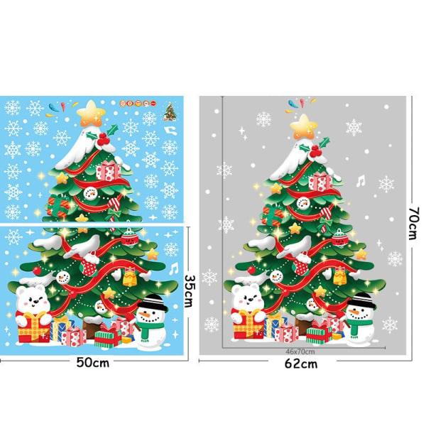 God Jul Vindusklistremerker Julenissen Juletre Veggdekor Klistremerker God Jul For Hjem Nyttår 2023 Klistremerke Noel style M