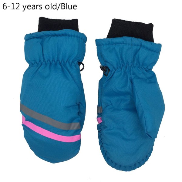 1 Par Nye Mote Barn Vinter Snø Varme Hansker Gutter Jenter Ski Vindtett Vanntett Tykke Votter Holder Fingrene Varme 6-12 years old1 One Size