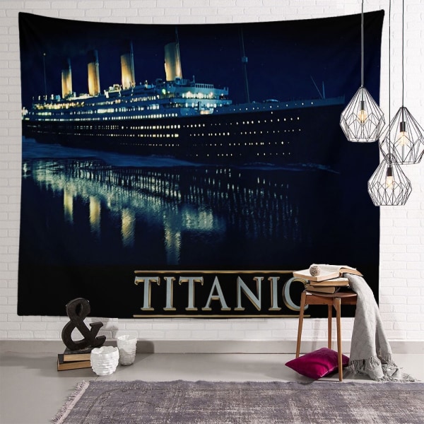 Anpassad Titanic Gobeläng Hem Vardagsrum Dekor Väggfest Estetisk Häng Gobeläng Filt för Sovrum 1-12-1-26 150X200CM Tapestry4